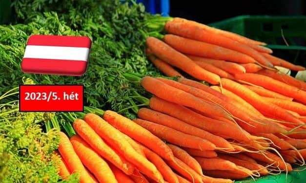 Ausztria: az 5. héten is stabil maradt a sárgarépa ára