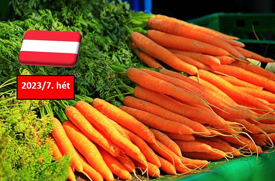 Ausztria: a 7. héten is stabil maradt a sárgarépa ára