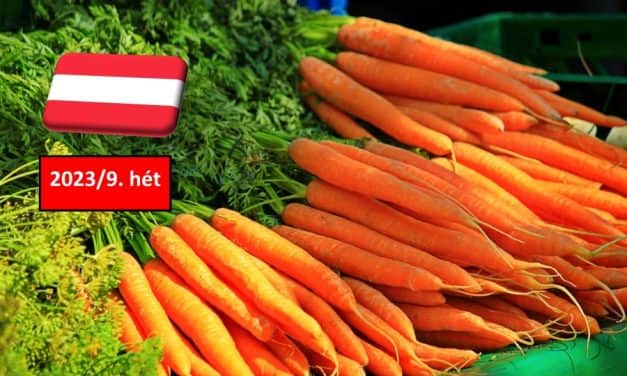Ausztria: a 9. héten sem változott a sárgarépa ára