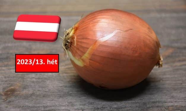 Ausztria: a 13. héten megállt a vöröshagyma áremelkedése a nagybani piacokon