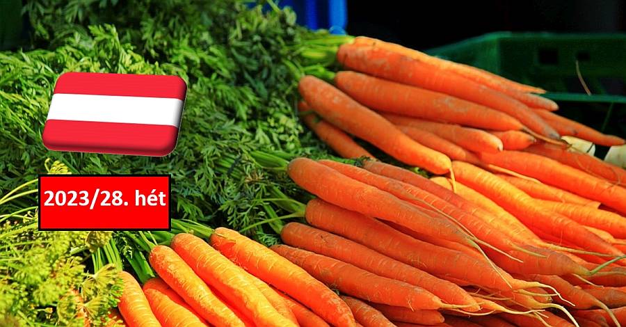 Ausztria: a 28. héten is csúcson az új termésű sárgarépa ára