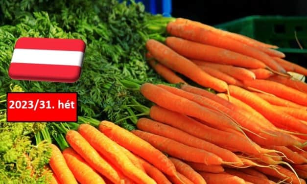 Ausztria: a 31. héten nem változott a sárgarépa ára a sógoroknál
