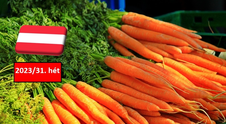 Ausztria: a 31. héten nem változott a sárgarépa ára a sógoroknál