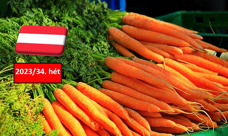 Ausztria: a 34. héten hatalmasat esett a sárgarépa ára a sógoroknál