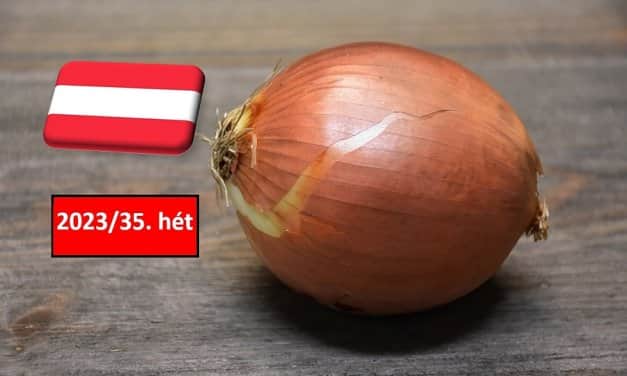 Ausztria: stabil maradt a vöröshagyma ára a 35. héten is