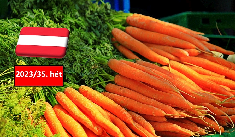 Ausztria: a 35. héten nem változott a sárgarépa ára a nagybani piacokon
