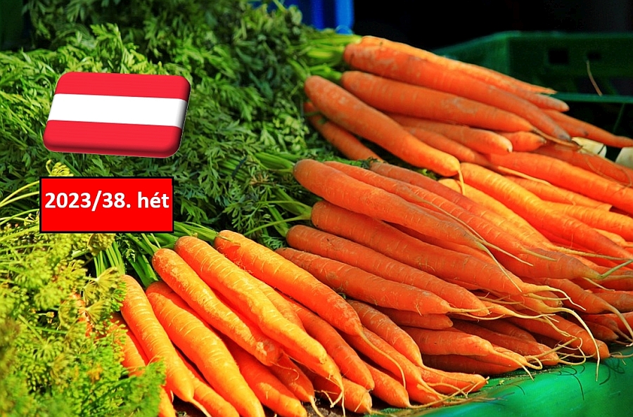Ausztria: a 38. héten sem változott a sárgarépa ára a nagybani piacokon