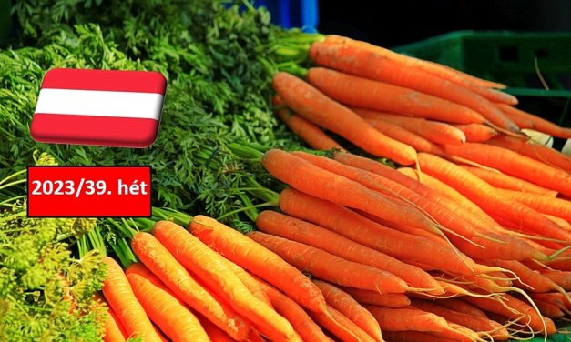 Ausztria: a 39. héten sem változott a sárgarépa ára a nagybani piacokon