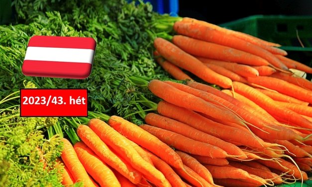 Ausztria: a 43. héten is változatlan a sárgarépa ára a nagybani piacokon