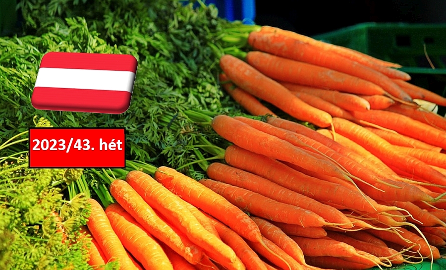Ausztria: a 43. héten is változatlan a sárgarépa ára a nagybani piacokon
