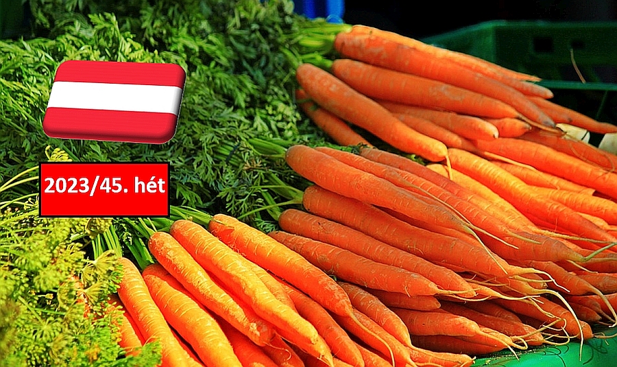 Ausztria: a 45. héten is stabil maradt a sárgarépa ára a nagybani piacokon 