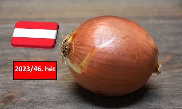 Ausztria: a 46. héten is stagnált a vöröshagyma ára