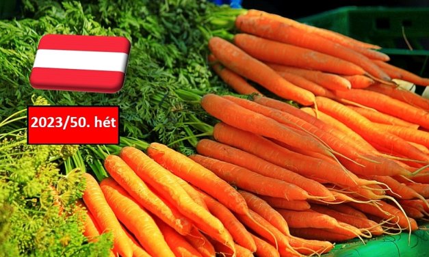 Ausztria: az 50. héten is stabil maradt a sárgarépa ára a nagybani piacokon