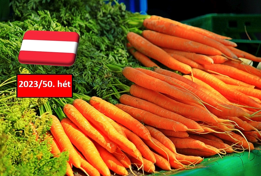 Ausztria: az 50. héten is stabil maradt a sárgarépa ára a nagybani piacokon