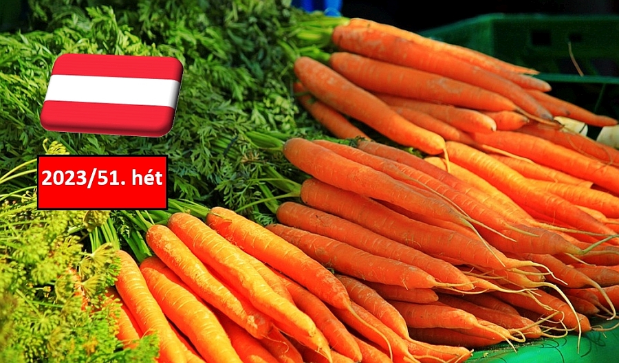 Ausztria: az 51. héten is stabil maradt a sárgarépa ára a nagybani piacokon